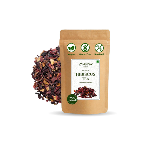 ZYANNA Hibiscus Tea A Premium Herbal Tea Crafted from Handpicked Hibiscus Flowers
