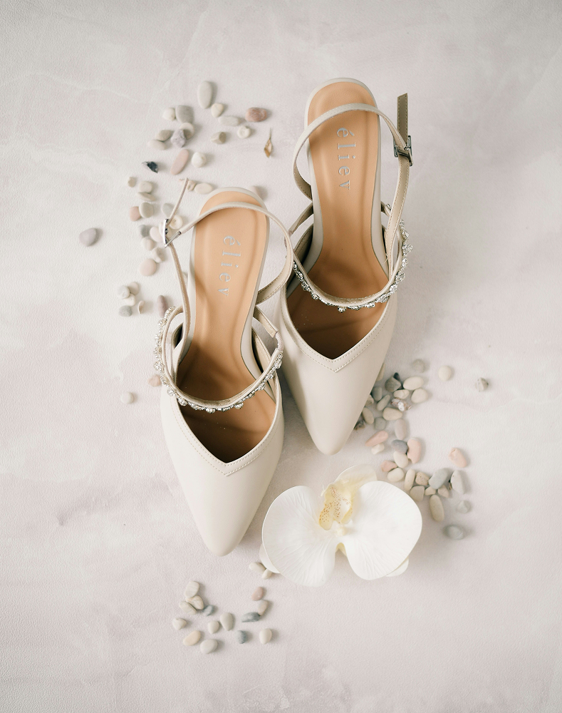 Elegant Pearl Strap Heels