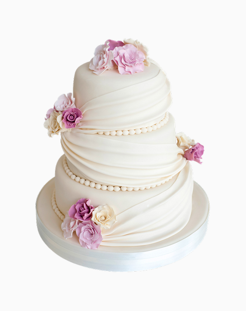 Elegant Three-Tier Wedding Cake