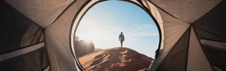 Camping alone in the wild
