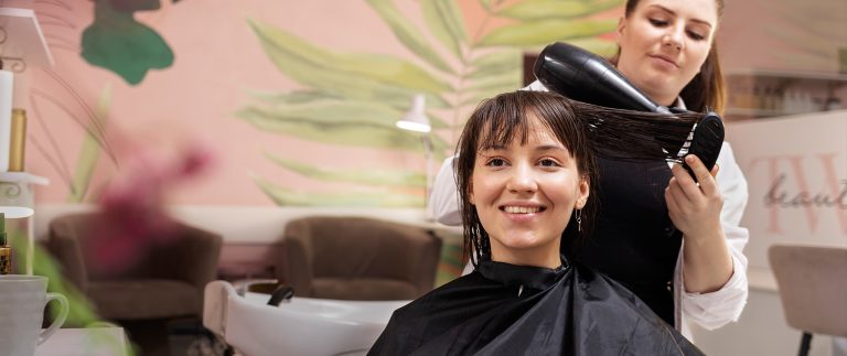 Young persons are prepping for their nice haircut